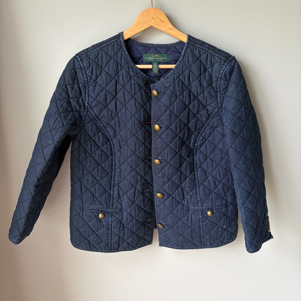 Ralph Lauren Navy Quilted Puffer Jacket
